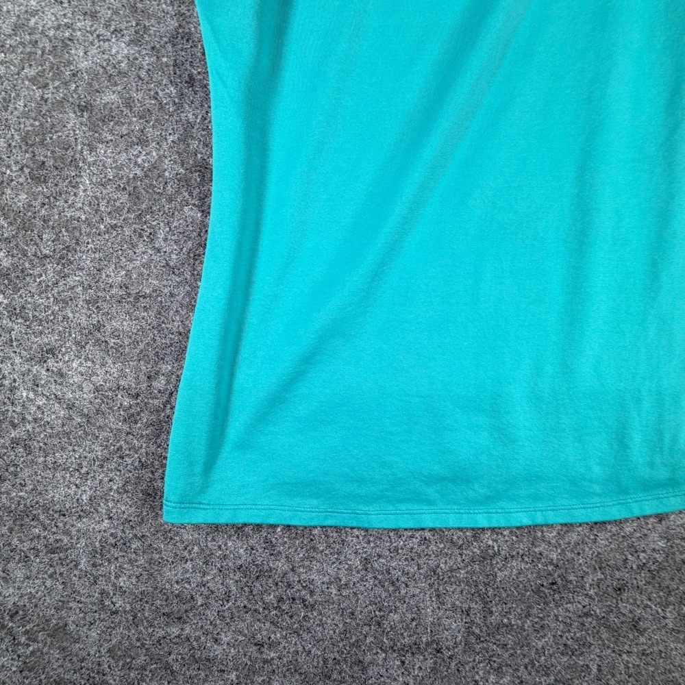 The North Face Reaxion Amp V-Neck T-Shirt Womens L Teal Blue Everyday Comfort - Picture 13 of 16